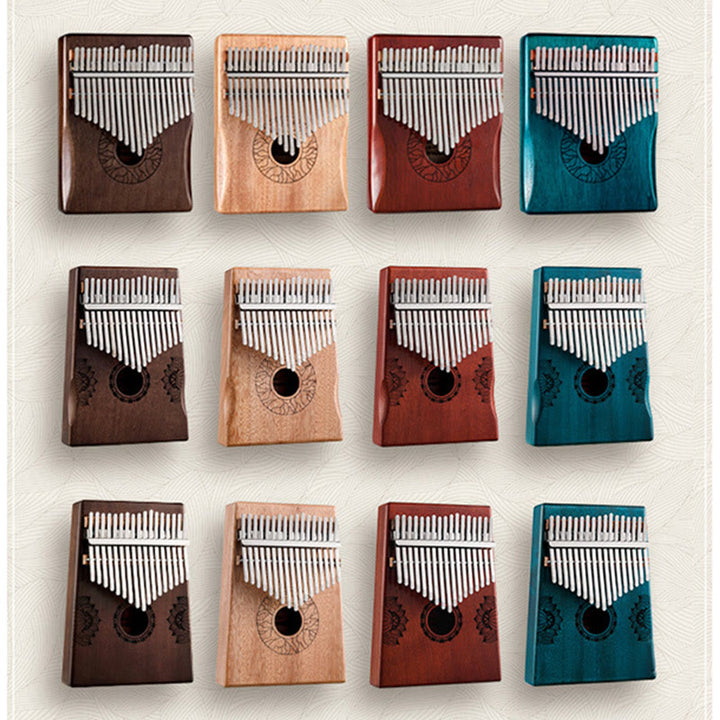 Kalimba 17/21 Keys Thumb Piano Lotus Design Portable Finger Piano