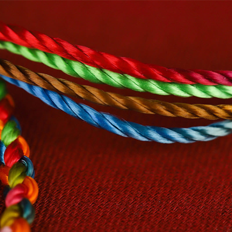 Buddha Stones "May all your wishes come true" Lucky Multicolored Bracelet