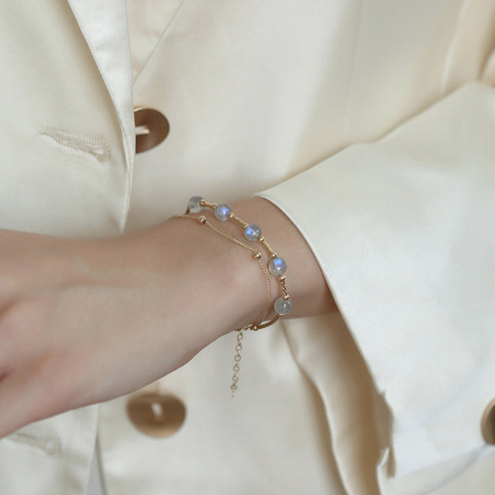 Moonstone Positive Charming Chain Bracelet