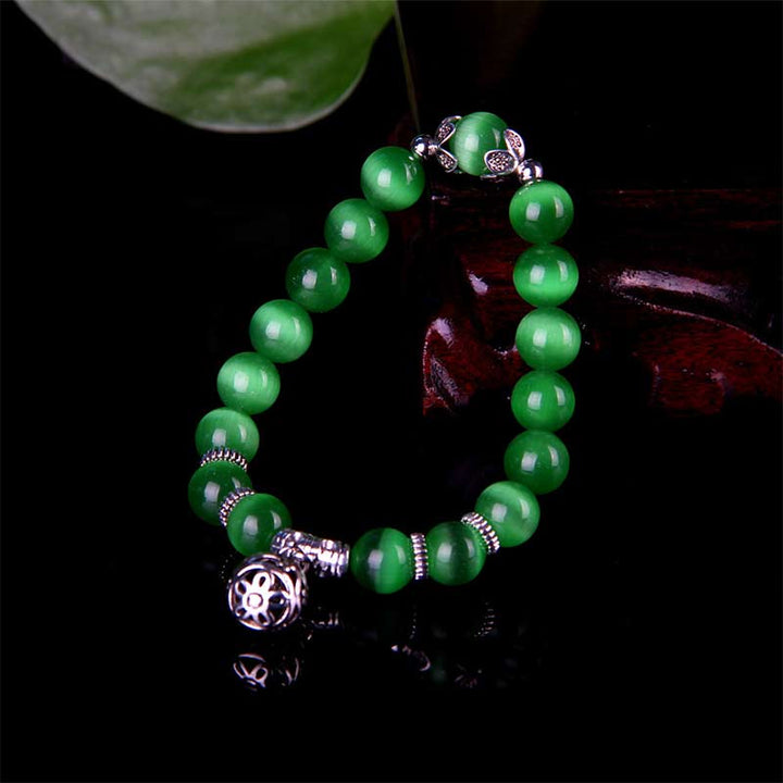 Buddha Stones Tibetan Cat Eye Lucky Bracelet