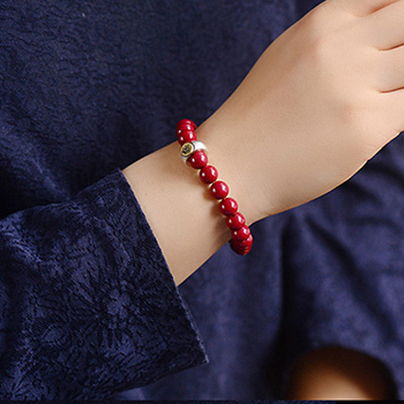 Buddha Stones Chinese Zodiac Natal Buddha Cinnabar Protection Bracelet