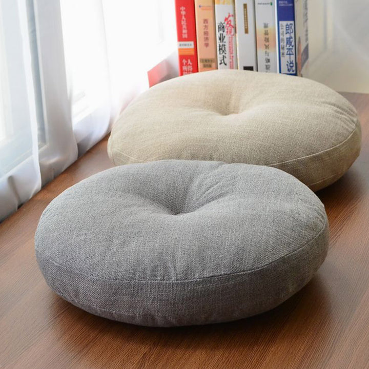 Lotus Simple Pattern Linen Meditation Seat Cushion Home Living Room Decoration