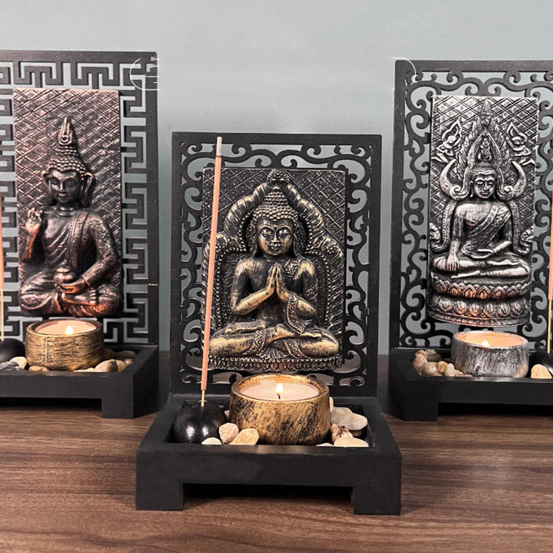 Buddha Stones Buddha Compassion Serenity Home Resin Prayer Altar Decoration