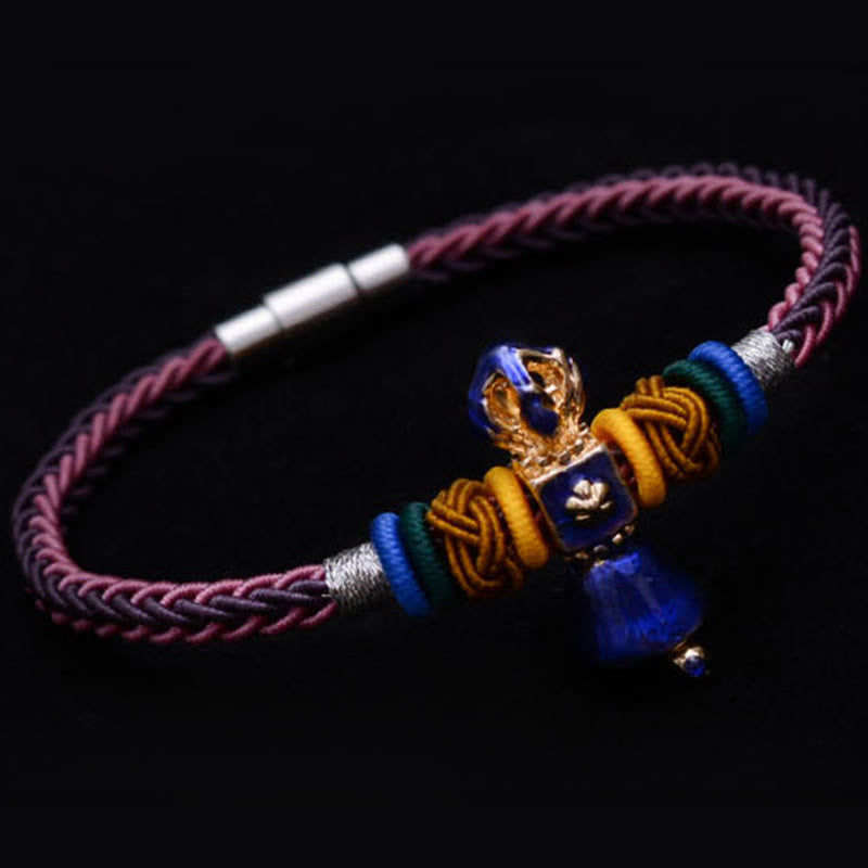 Tibetan Handmade Dorje Vajra Strength Eight Threads String Bracelet