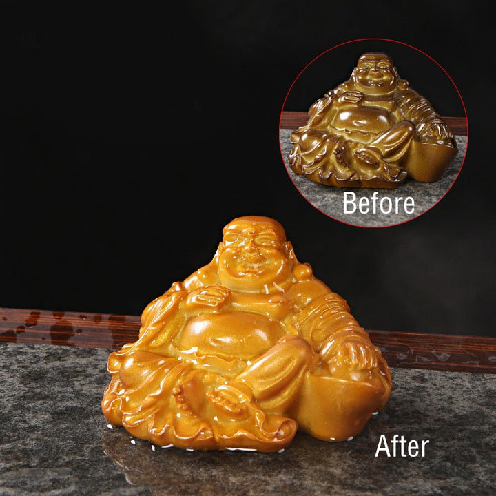 Buddha Stones Color Changing Laughing Buddha Resin Tea Pet Wealth Home Figurine Decoration