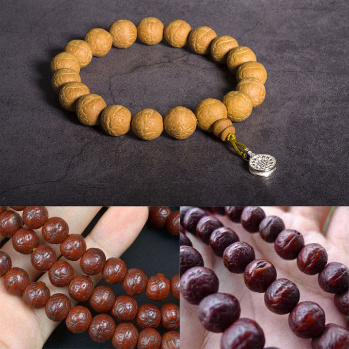 Buddha Stones Bodhi Seed Luck Auspiciousness Wrist Mala Tassel Pocket Mala