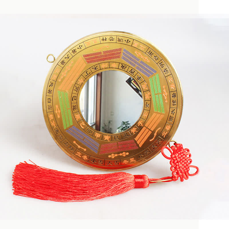 Feng Shui Bagua Map Copper Coin Chinese Knotting Balance Energy Map