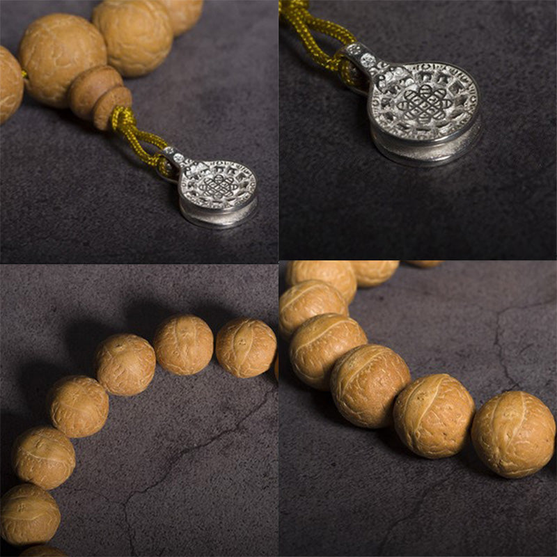 Buddha Stones Bodhi Seed Luck Auspiciousness Wrist Mala Tassel Pocket Mala