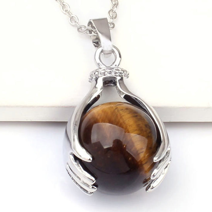 Buddha Stones Tiger's Eye Healing Gemstone Necklace