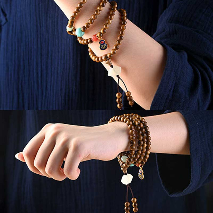 Tibetan Rosewood Protection Calm Bracelet Mala