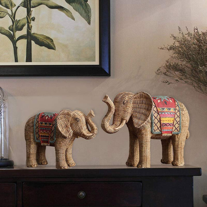 Elephant Resin Wisdom Wealth Home Decoration