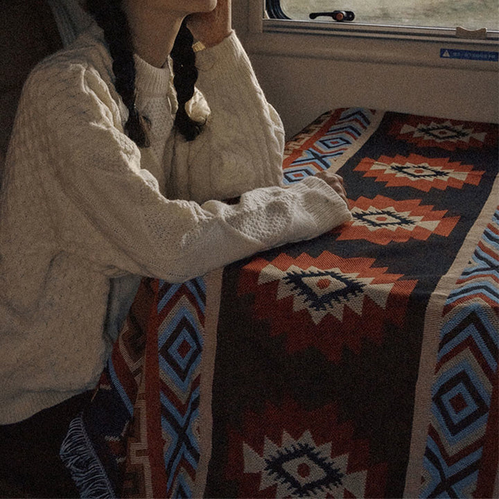 Geometric Warm Comfortable Camping Home Office Bed Blanket