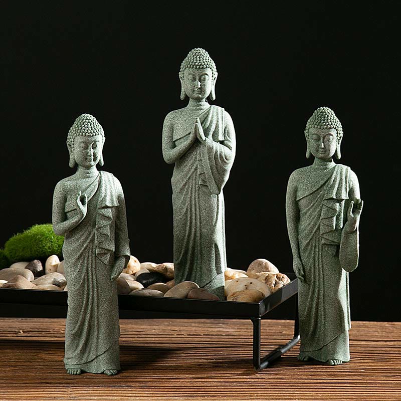 Tibetan Meditation Contemplation Buddha Serenity Compassion Statue Figurine Decoration