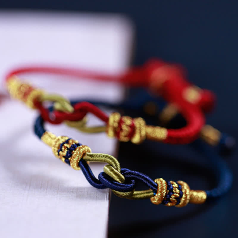 Buddha Stones Handmade Knotting Faith Strength Braid String Bracelet