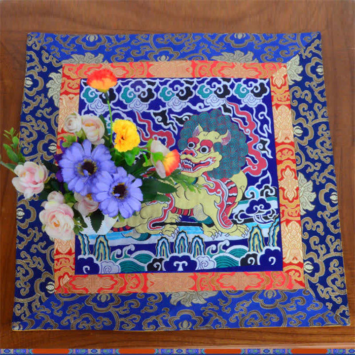 Fengshui Kirin Prayer Altar Mat Healing Meditation Auspicious Symbol Mat