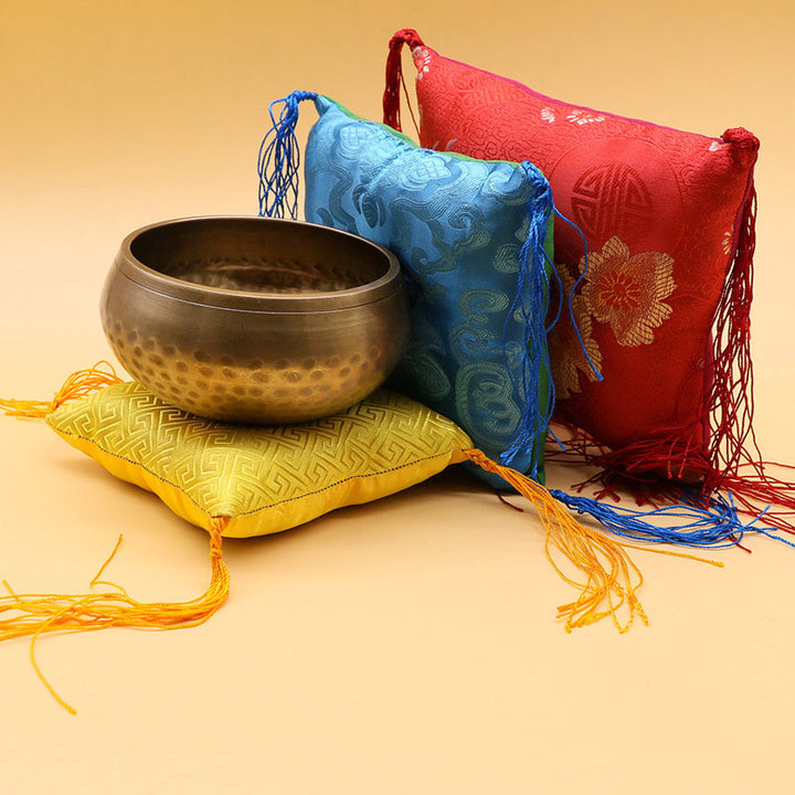 Tibetan Singing Bowl Cushion Decoration with Tassel Decoration