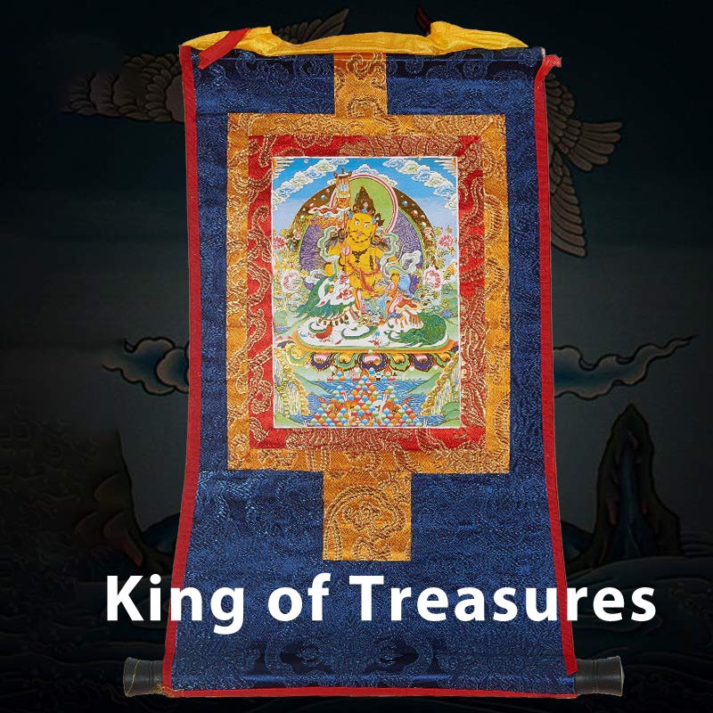 Tibetan Framed Thangka Blessing Protection Decoration