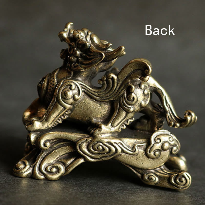 Buddha Stones Handmade FengShui PiXiu Copper Wealth Luck Decoration