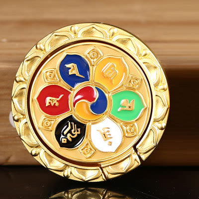 Tibetan Om Mani Padme Hum Peace Phone Ring Bracket Universal Phone Holder Decorations