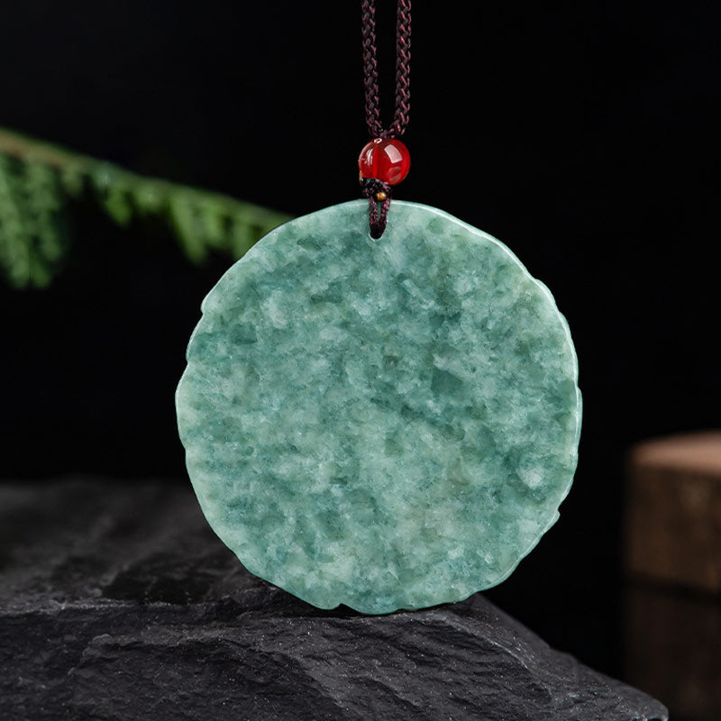 Buddha Stones Dragon Jade Yin Yang Balance Necklace String Pendant