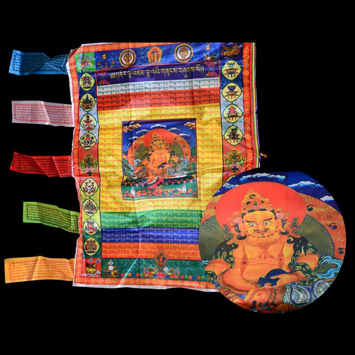 Buddha Stones Tibetan Colorful Windhorse Protection Outdoor Prayer Flag Decoration