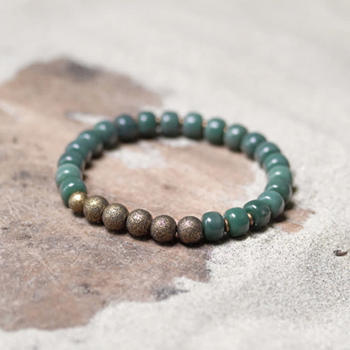 Tibetan Cyan Bodhi Seed Copper Success Bracelet