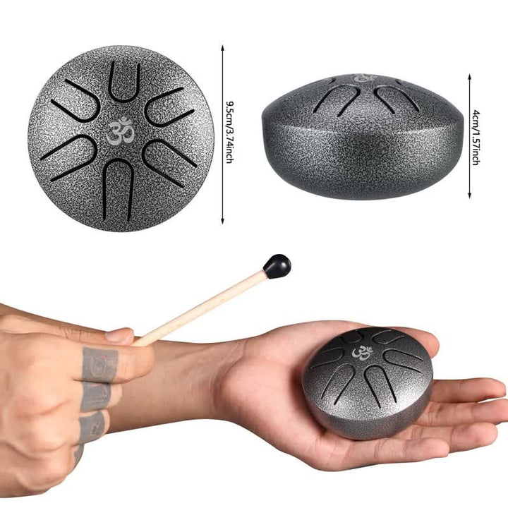 Mini Steel Tongue Drum 3 Inch Sound Healing Drum Kit