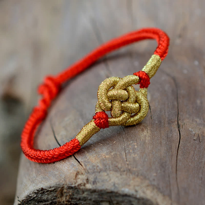 Handmade Simple Design Chinese Knotting Luck Strength Braid String Bracelet