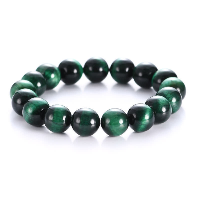 Buddha Stones Natural Green Tiger Eye Strength Bracelet