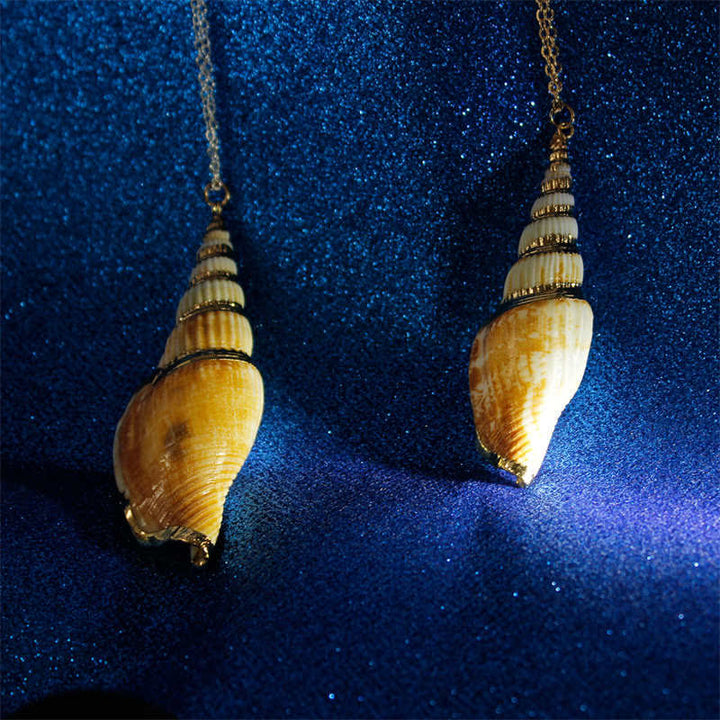 Natural Shankha Conch Shell Seashell Lucky Necklace Pendant