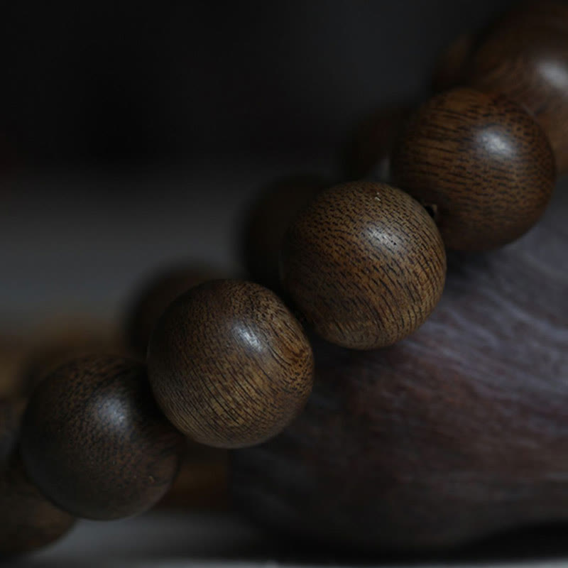 Buddha Stones Rare Northern Kalimantan Agarwood Ward Off Evil Spirits Bracelet