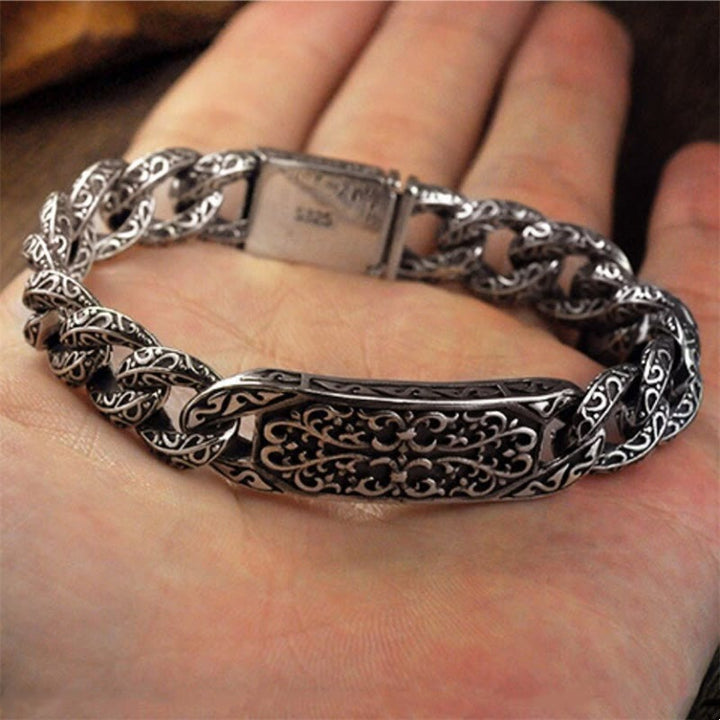 Buddha Stones Vintage Patterns Engraved Healing Bracelet