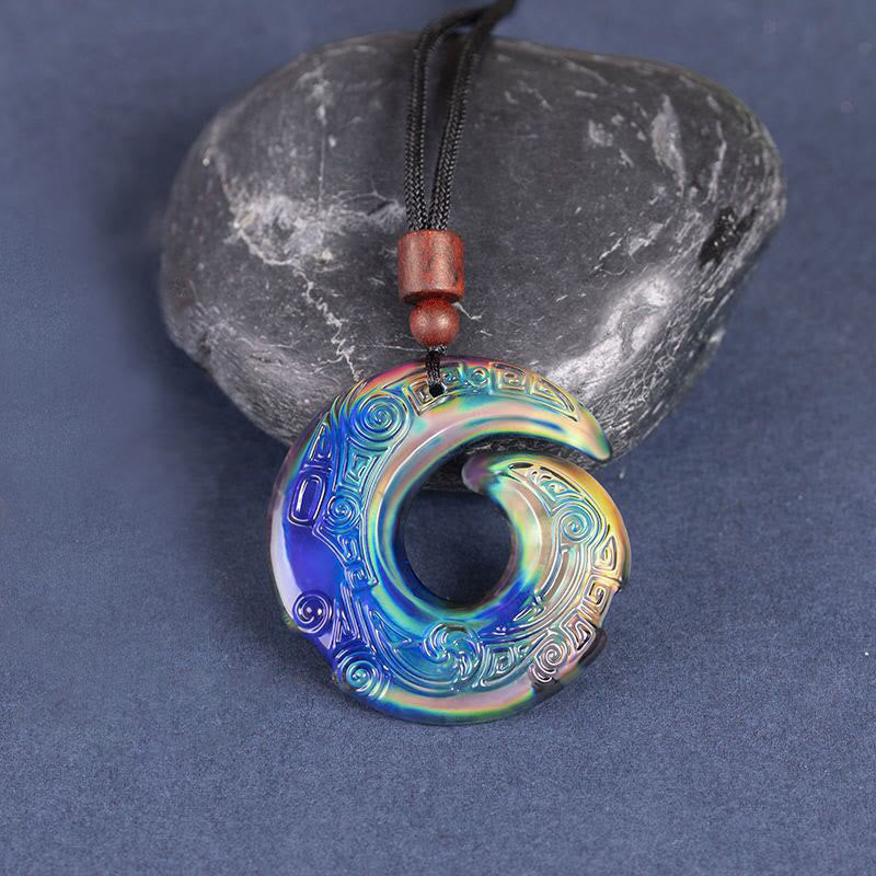 Color-Changing One's Luck Improves Design Pattern Liuli Crystal Necklace Pendant