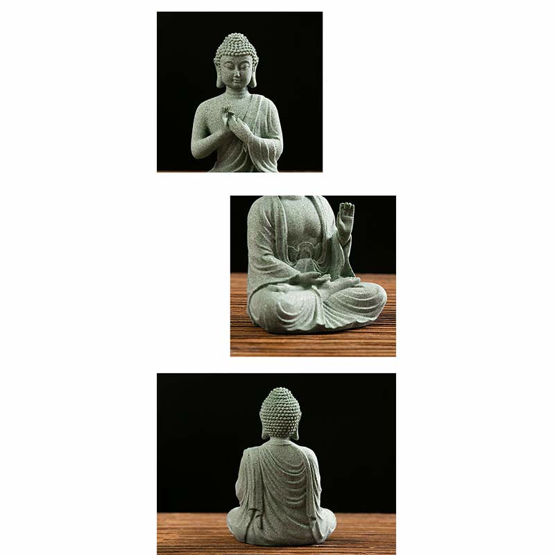 Tibetan Meditation Contemplation Buddha Serenity Compassion Statue Figurine Decoration