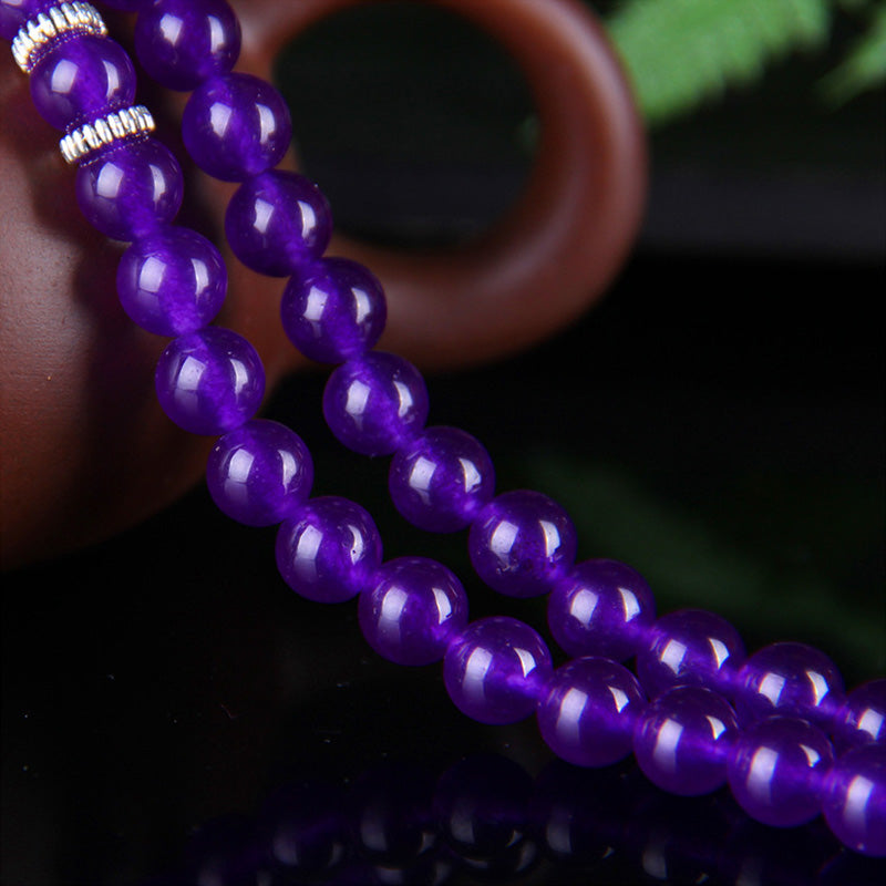 Buddha Stones The Amethyst Pixiu Wealth Bracelet