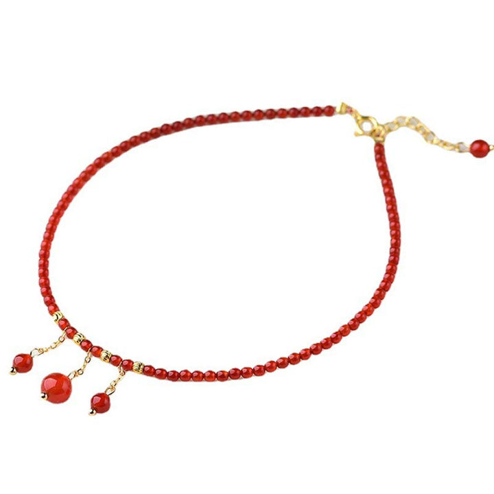 Red Agate Confidence Calm Anklet