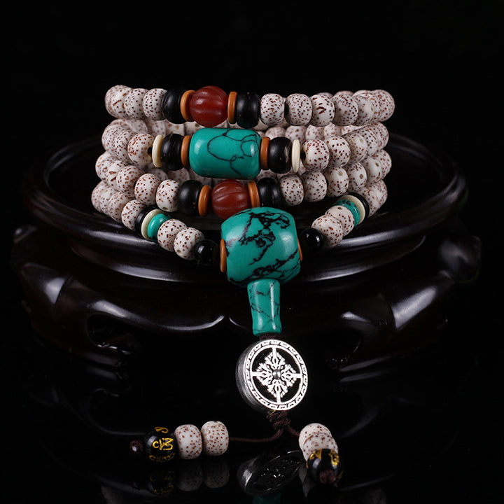 Tibetan Turquoise Mala Bodhi Seed Purification Bracelet