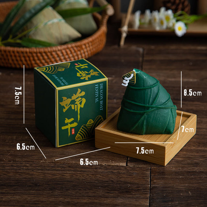 Buddha Stones Dragon Boat Festival Zongzi Pattern Scented Candle Gift For Family Friends