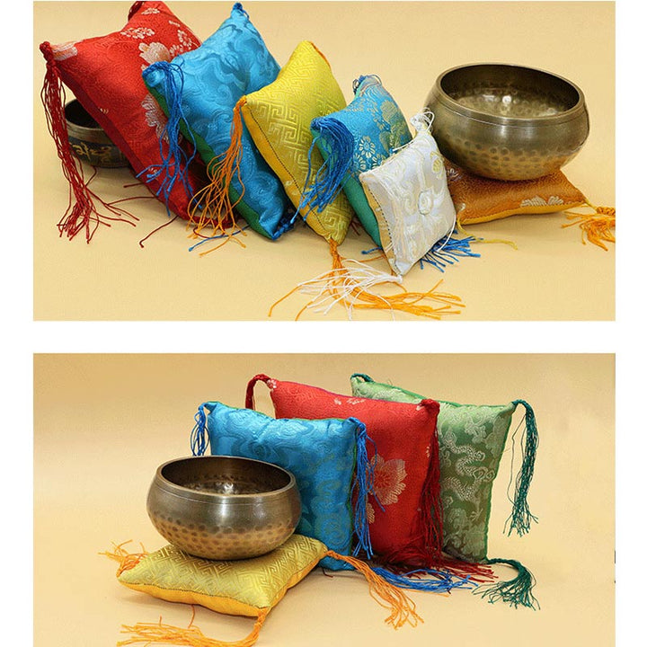 Tibetan Singing Bowl Cushion Decoration with Tassel Decoration