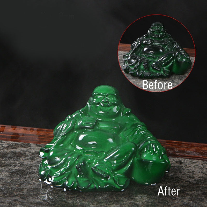 Buddha Stones Color Changing Laughing Buddha Resin Tea Pet Wealth Home Figurine Decoration