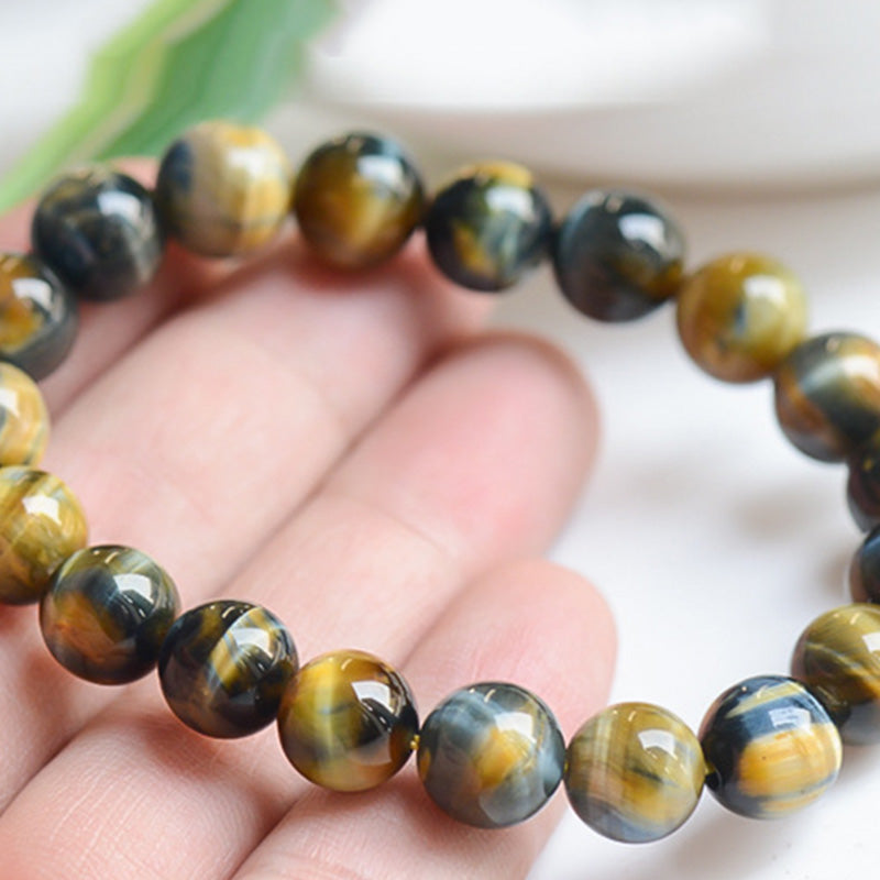 Buddha Stones Tiger Eye Protection Courage Strength Bracelet