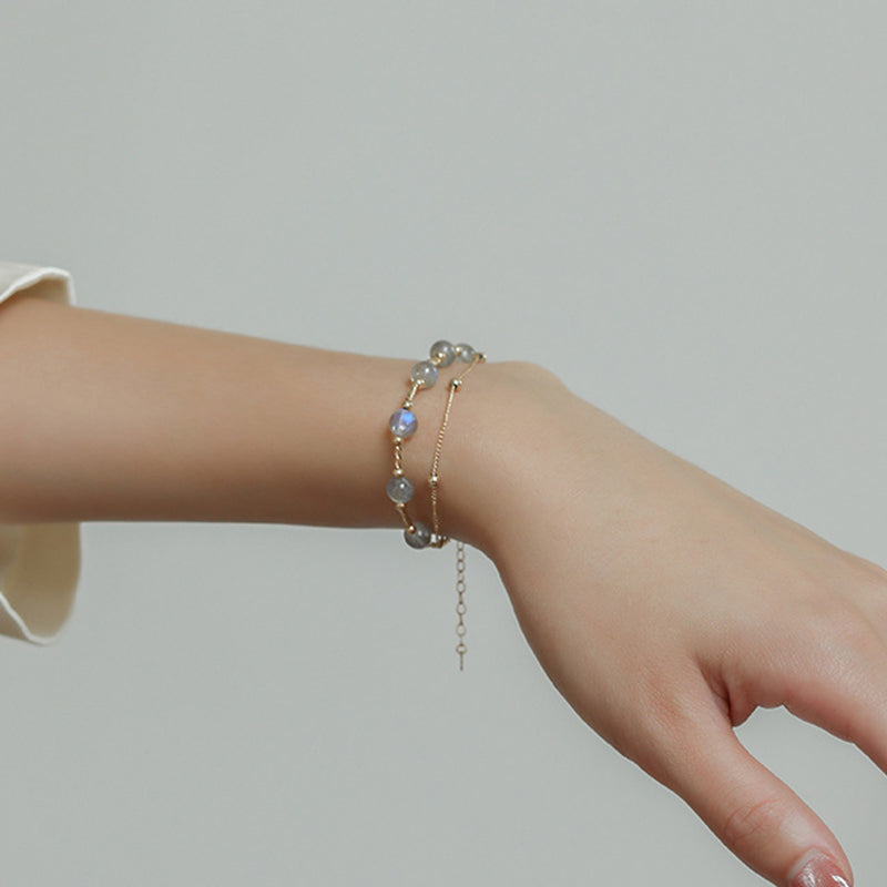 Moonstone Positive Charming Chain Bracelet