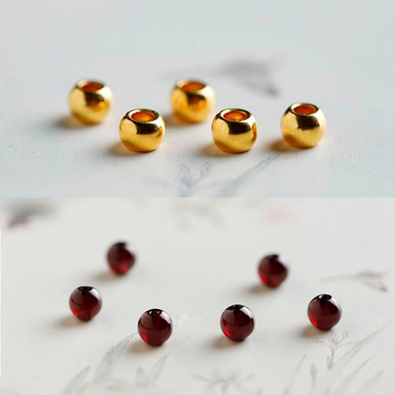 Buddha Stones 999 Gold Koi Fish Natural Garnet Protection Bracelet