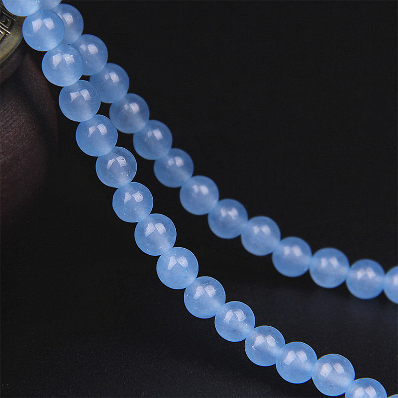 108 Beads Blue Crystal Healing Bracelet Mala