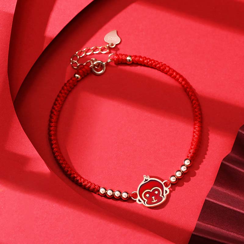 Buddha Stones 12 Chinese Zodiac Lucky Red String Bracelet