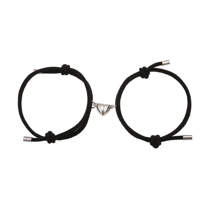 2Pcs Love Magnetic Couple String Strength Bracelet