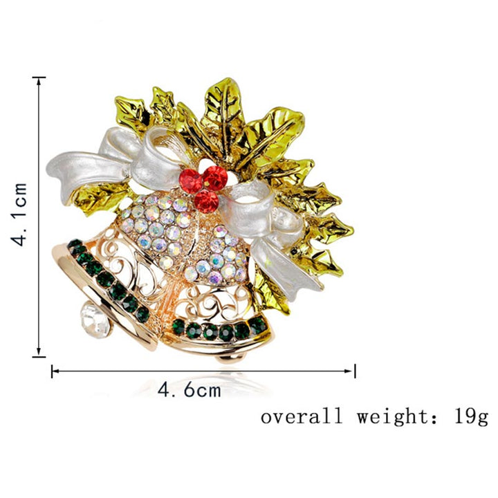 Christmas Multi-Colored Rhinestone Crystal Brooch Pin