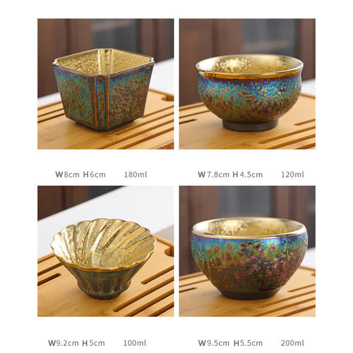 Buddha Stones Colorful Ceramic Teacup Tea Cups