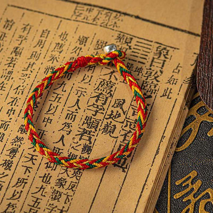 Buddha Stones "May you be good fortune and success" Lucky Multicolored Bracelet