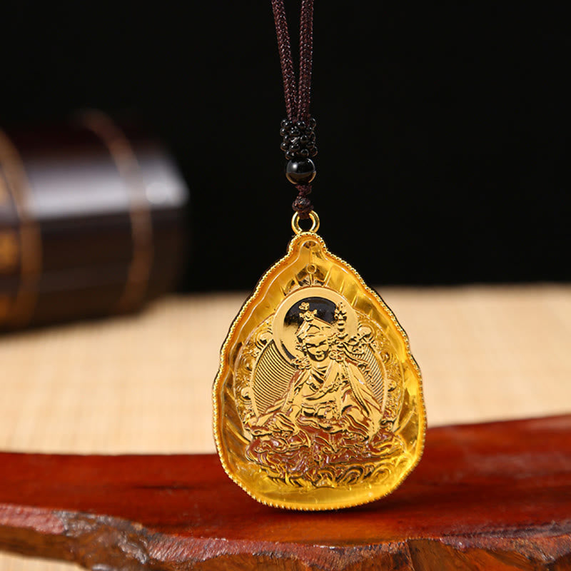 Tibetan Buddha Liuli Crystal Serenity Necklace Pendant